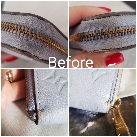 **SOLD** Authentic Pre-owned Louis Vuitton Blue Empreinte Zippy Wallet - Picture 11 of 16